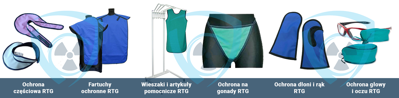 Środki ochrony indywidualnej do ochrony radiologicznej – fartuchy, kołnierze, osłony RTG
